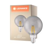 Ledvance Smart+ Wifi E27 Globe Classic Filamento Vetro smoky 6W 540lm - 825 Bianco Molto Caldo | Dimmerabile - Sostitutiva 50W
