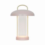 Nordlux Lampada Da Tavolo Mirano Metallo e Vetro Rosa 3W 150lm - 830 Luce Calda -  | A 3 Livelli Dimmerabile