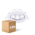 Confezione Multipack 10x Noxion LED Inclinabile Slim Faretti Bianca Il Giro 6W 350lm 60D - 920-930 Dim To Warm | 85mm - IP54 - Dimmerabile - Miglior Resa Cromatica