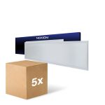 Confezione Multipack 5x Noxion Pannello A LED Ecowhite V4.0 28W 3200lm - 830 Luce Calda -  | 120x30cm - UGR <19 - Philips driver