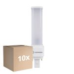 Confezione Multipack 10x Ledvance DULUX-D LED 5W - 840 Bianco Freddo | 2-Pin - Sostitutiva 10W