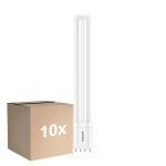 Confezione Multipack 10x Philips CorePro PL-L LED Bulbo EM/Mains 12W - 840 Bianco Freddo | 4-Pin - Sostitutiva 24W