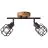 Brilliant Gwen Luce da soffitto Metallo Legna Nero | Adatto per 2x E14