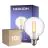 Confezione Multipack 10x Noxion Lucent Filamento LED E27 Globe Chiara 7W 806lm - 827 Bianco Molto Caldo | Dimmerabile - Sostitutiva 60W