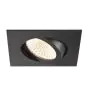 SLV New Tria Universale 68 Faretti Aluminium Nero Piazza 8.6W 600lm 60D - 925-930-940 CCT | Ritaglio 68mm - Miglior Resa Cromatica - Dimmerabile 