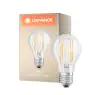 Ledvance Classic LED E27 Pera Filamento Chiara 7.5W 1055lm - 827 Bianco Molto Caldo | Dimmerabile - Sostitua 75W