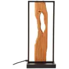 Brilliant Lampada Da Tavolo Chaumont Aluminium Metallo Legna Nero 8W 940lm - 830 Luce Calda - 