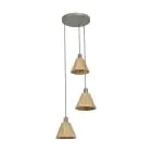 Ledvance LED Luce Pendente Decor Rattan Plate Marrone | Adatto per 3x E27