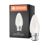 Ledvance Classic Performance LED Bulbo B22d Candela Filamento Ghiaccio 4W 470lm - 827 Bianco Molto Caldo | Sostitutiva 40W