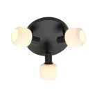 Nordlux Milford Luce da soffitto Vetro Mini 3-Rondel Nero | Adatto per 3x E14