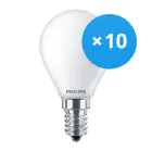 Confezione Multipack 10x Philips Corepro LED Lustre E14 Sferica Ghiaccio 2.2W 250lm - 827 Bianco Molto Caldo | Sostitutiva 25W