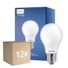 Confezione Multipack 12x Philips Master LED E27 Pera Filamento Ghiaccio 10.5W 1521lm - 922-927 Dim To Warm | Miglior Resa Cromatica - Dimmerabile - Sostitutiva 100W