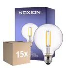 Confezione Multipack 15x Noxion Lucent LED E27 Globe Filamento Chiara 7W 806lm - 827 Luce Calda -  | Sostitutiva 60W