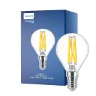 Philips MASTER LED E14 Sferica Filamento Chiara 3.4W 470lm - 922-927 Dim To Warm | Miglior Resa Cromatica - Dimmerabile - Sostitutiva 40W