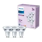 Confezione Multipack 3x Philips Faretti LED GU10 PAR16 5W 390lm 36D - 840 Bianco Freddo